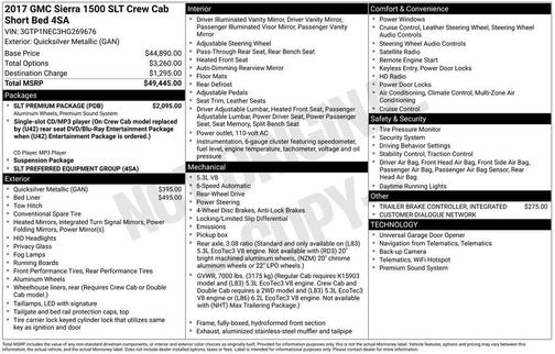 2017 GMC Sierra 1500 SLT