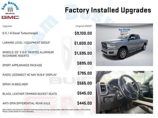 Billet Silver Metallic Clearcoat 2019 RAM 2500 Laramie Crew Cab 4x4 6'4' Box