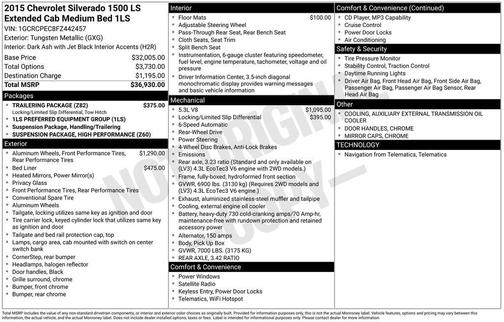 Tungsten Metallic 2015 Chevrolet Silverado 1500 LS