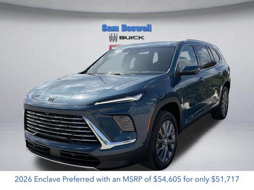 Ocean Blue Metallic 2026 Buick Enclave Preferred FWD
