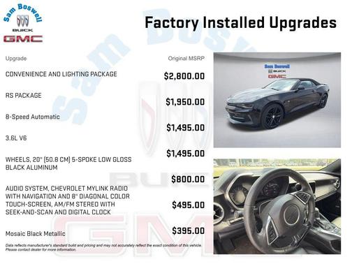 Mosaic Black Metallic 2016 Chevrolet Camaro 2LT