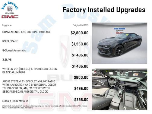 Mosaic Black Metallic 2016 Chevrolet Camaro 2LT