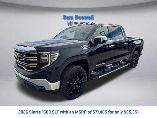 Onyx Black 2026 GMC Sierra 1500 SLT