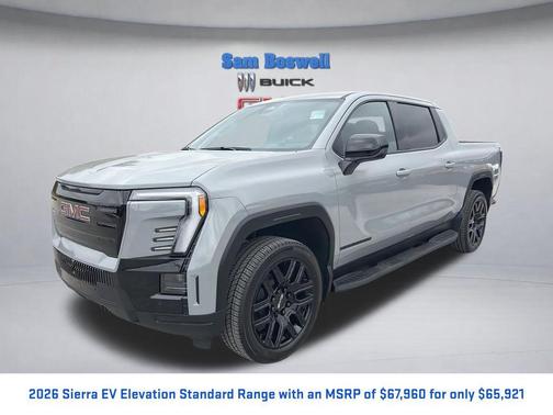 Thunderstorm Gray 2026 GMC Sierra EV Standard Range Elevation