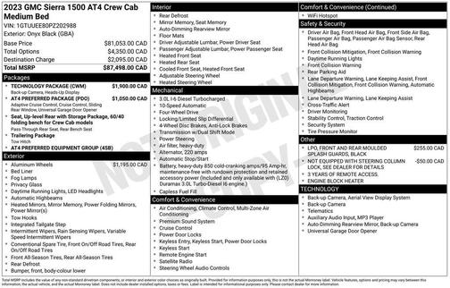 Onyx Black 2023 GMC Sierra 1500 AT4