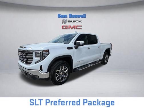 Glacier White Tricoat 2026 GMC Sierra 1500 SLT