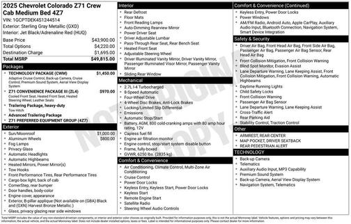 Sterling Gray Metallic 2025 Chevrolet Colorado Z71