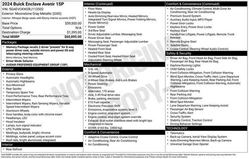 2024 Buick Enclave Avenir AWD