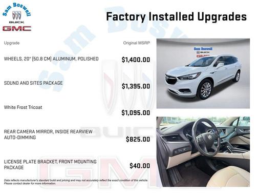 White Frost Tricoat 2020 Buick Enclave FWD Essence