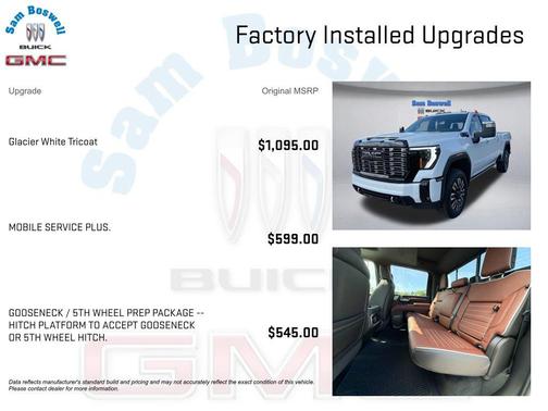 Glacier White Tricoat 2026 GMC Sierra 2500 Denali Ultimate