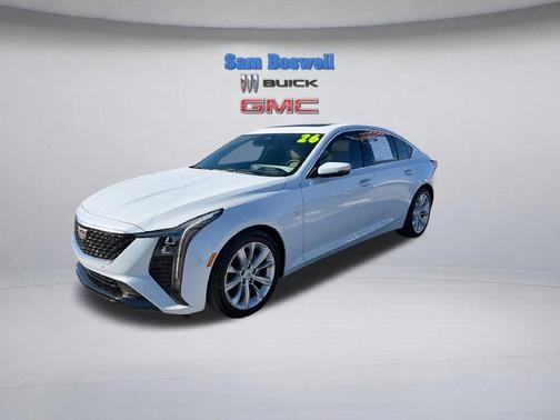 Vibrant White Tricoat 2026 Cadillac CT5 Premium Luxury