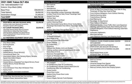 Onyx Black 2021 GMC Yukon SLT