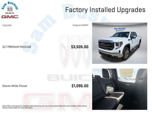 Glacier White Tricoat 2026 GMC Sierra 1500 SLT
