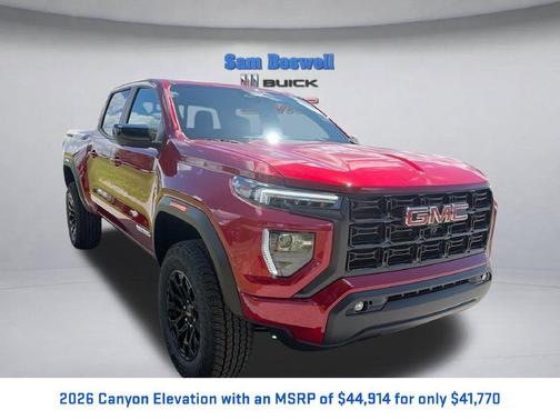 Volcanic Red Tintcoat 2026 GMC Canyon Elevation