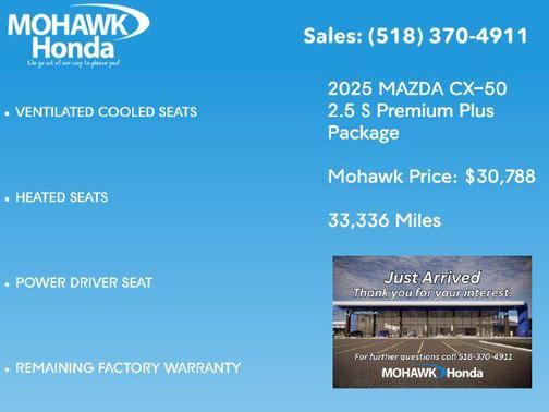 Ingot Blue Metallic 2025 Mazda CX-50 2.5 S Premium Plus Package