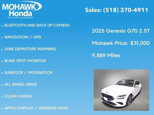 2025 Genesis G70 2.5T AWD