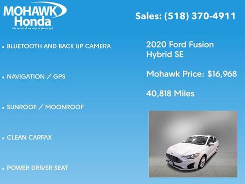 2020 Ford Fusion Hybrid SE