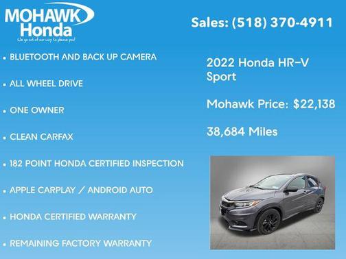 2022 Honda HR-V AWD Sport
