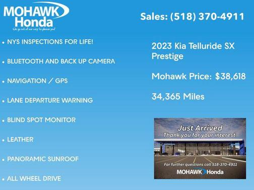 Midnight Lake Blue 2023 Kia Telluride SX Prestige