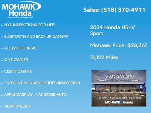 Milano Red 2024 Honda HR-V AWD Sport