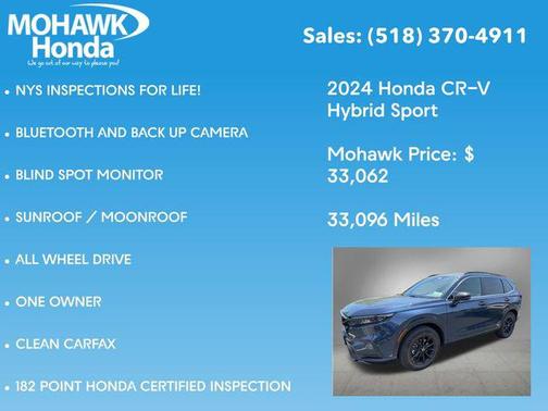 Canyon River Blue Metallic 2024 Honda CR-V Hybrid Sport AWD