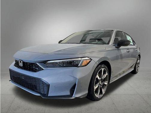 Gray 2026 Honda Civic Hybrid Sport Touring Sedan