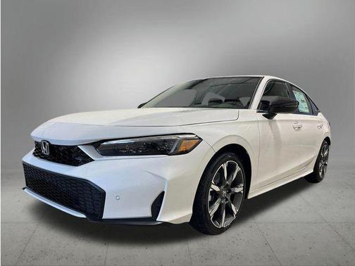 White 2026 Honda Civic Hybrid Sport Touring Sedan