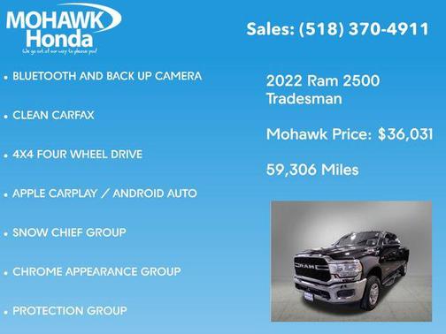 2022 RAM 2500 Tradesman Crew Cab 4x4 6'4' Box
