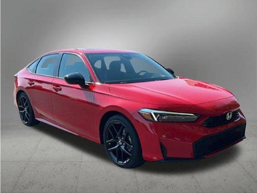 Red 2026 Honda Civic Hybrid Sport