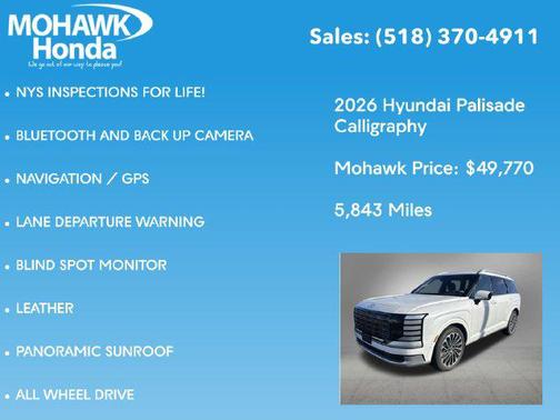 Creamy White Pearl 2026 Hyundai PALISADE Calligraphy