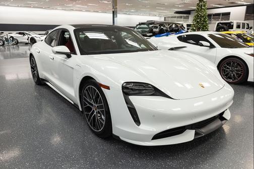 White 2020 Porsche Taycan Turbo