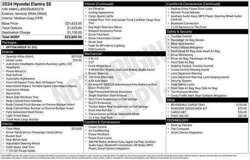 2024 Hyundai ELANTRA SE