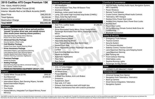 2015 Cadillac ATS 2.0L Turbo Premium