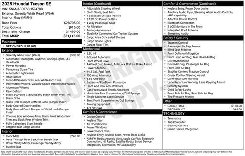 2025 Hyundai TUCSON SE