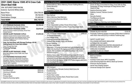 2021 GMC Sierra 1500 AT4