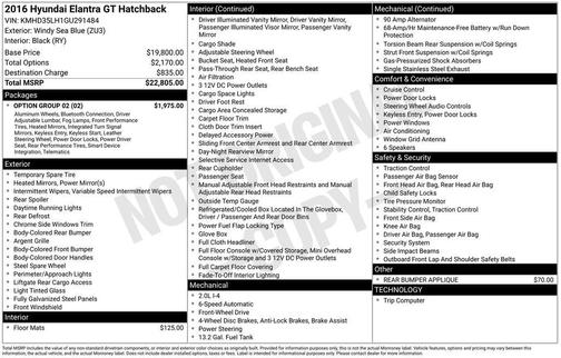 2016 Hyundai Elantra GT Base
