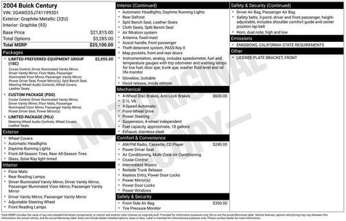 2004 Buick Century Base