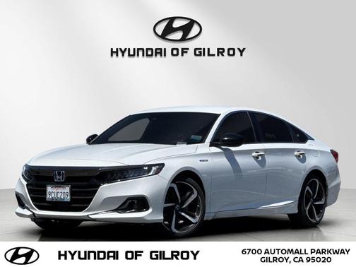 Platinum White Pearl 2022 Honda Accord Hybrid Sport