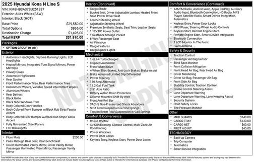 2025 Hyundai KONA N Line S
