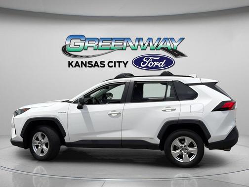 Super White 2021 Toyota RAV4 Hybrid LE