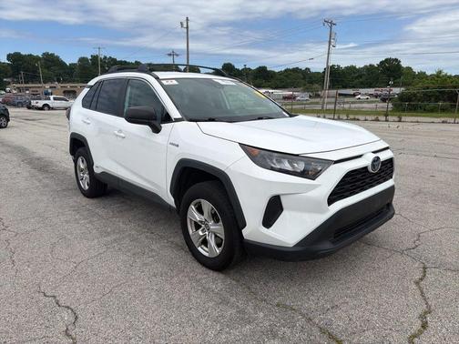 Super White 2021 Toyota RAV4 Hybrid LE