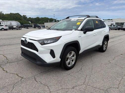 Super White 2021 Toyota RAV4 Hybrid LE