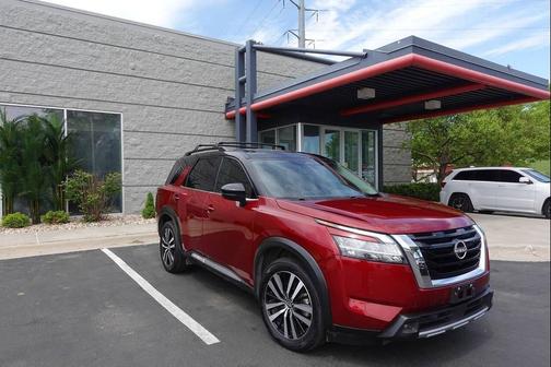 Scarlet Ember Tintcoat 2023 Nissan Pathfinder Platinum AWD 4dr SUV