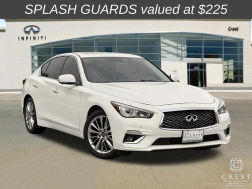 Pure White 2023 INFINITI Q50 LUXE