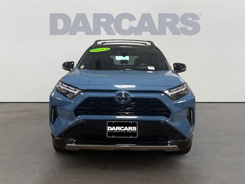 Cavalry Blue/Midnight Black Metallic 2023 Toyota RAV4 Hybrid SE