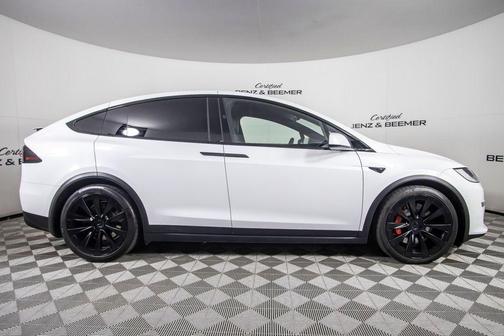 Pearl White Multi-Coat 2024 Tesla Model X Plaid Tri Motor All-Wheel Drive