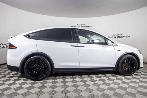 Pearl White Multi-Coat 2024 Tesla Model X Plaid Tri Motor All-Wheel Drive