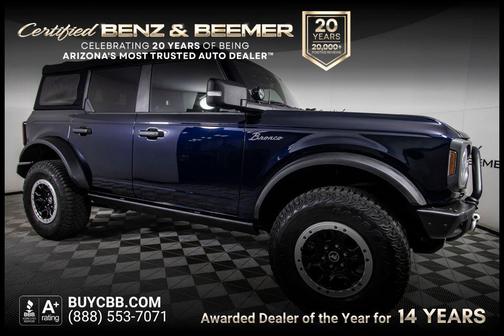 Antimatter Blue Metallic 2021 Ford Bronco Badlands