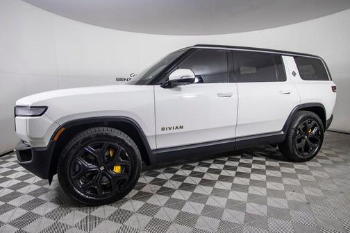 Glacier White 2024 Rivian R1S Adventure Quad Motor Large Pack