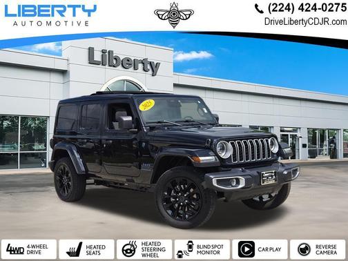 Black Clearcoat 2025 Jeep Wrangler 4xe Sahara